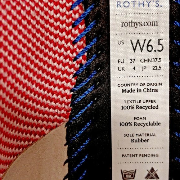 NEW Rothy's Flat Loafers Size 6.5 Red Lollipop - Picture 5 of 12